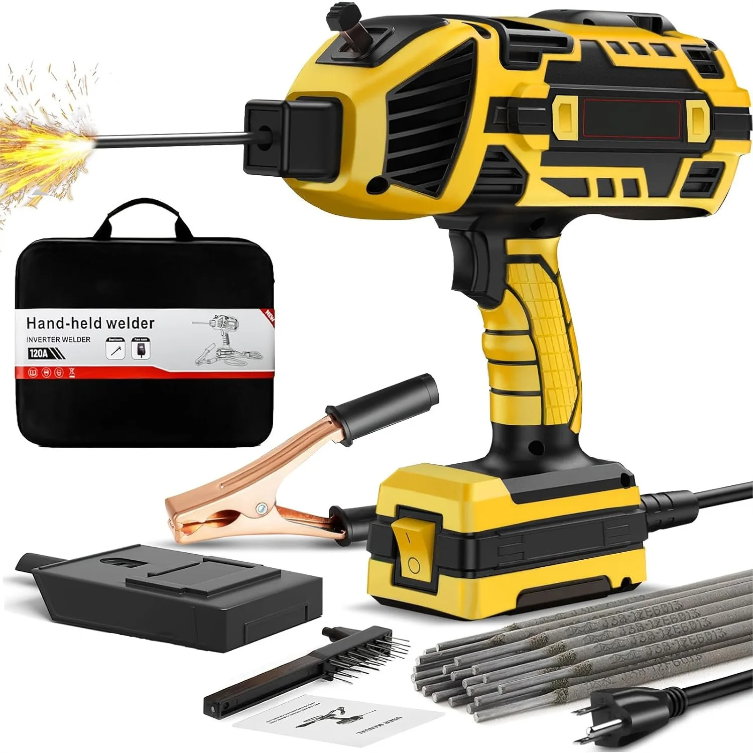 Portable Welding Machine, 20-120A Upgraded 110V Handheld ARC Welder with IGBT Inverter, 6 Variable Current Adjustment for
Portable Welding Machine, 20-120A Upgraded 110V Handheld ARC Welder with IGBT Inverter, 6 Variable Current Adjustment for