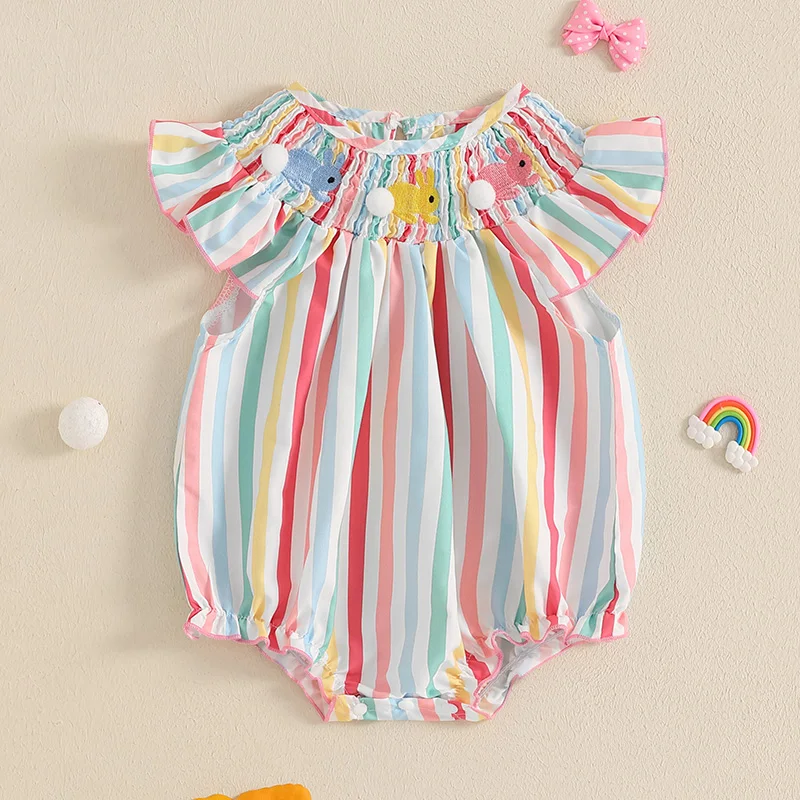 Newborn Baby Girls Smocked Bubble Romper Stripes Ruffle Gingham Bodysuit Dress Infant Toddler Summer Clothes
Newborn Baby Girls Smocked Bubble Romper Stripes Ruffle Gingham Bodysuit Dress Infant Toddler Summer Clothes