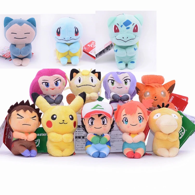 10Pcs/Lot Pokemon Snorlax Bulbasaur Squirtleu Charmander Meowth Pendant Plush Toys 10cm Animal Stuffed Doll Gifts For Childr
10Pcs/Lot Pokemon Snorlax Bulbasaur Squirtleu Charmander Meowth Pendant Plush Toys 10cm Animal Stuffed Doll Gifts For Childr