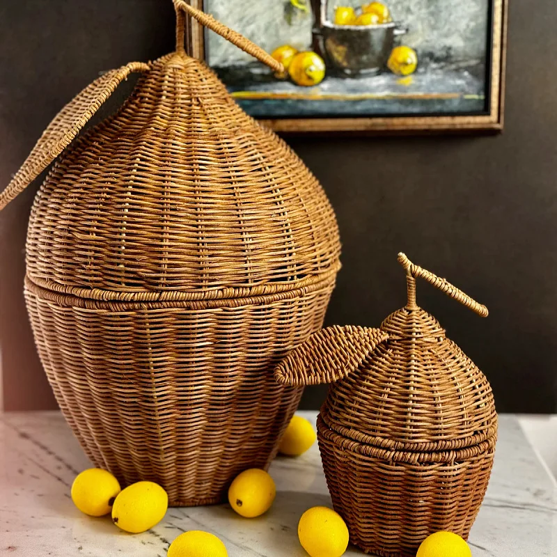 American home decoration rattan lemon storage basket hand-woven fruit shape straw fruitbasket storagebasket
American home decoration rattan lemon storage basket hand-woven fruit shape straw fruitbasket storagebasket