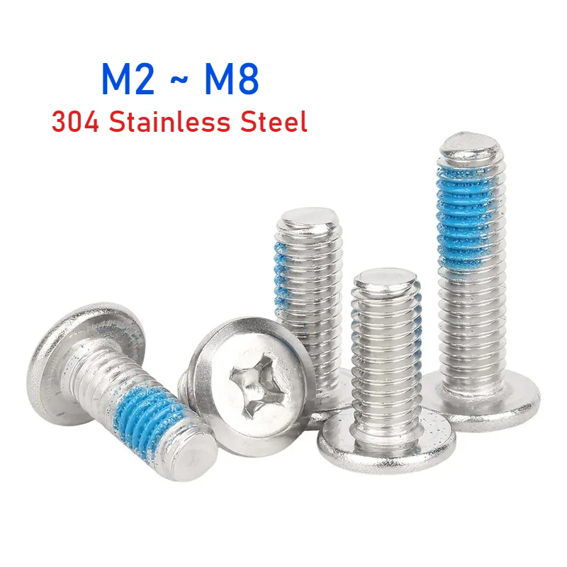 M2 M2.5 M3 M4 M5 M6 M8 304 Stainless Steel Cross Recessed Large Flat Head Dispensing Screws Anti-loosening Gluing Bolts
M2 M2.5 M3 M4 M5 M6 M8 304 Stainless Steel Cross Recessed Large Flat Head Dispensing Screws Anti-loosening Gluing Bolts