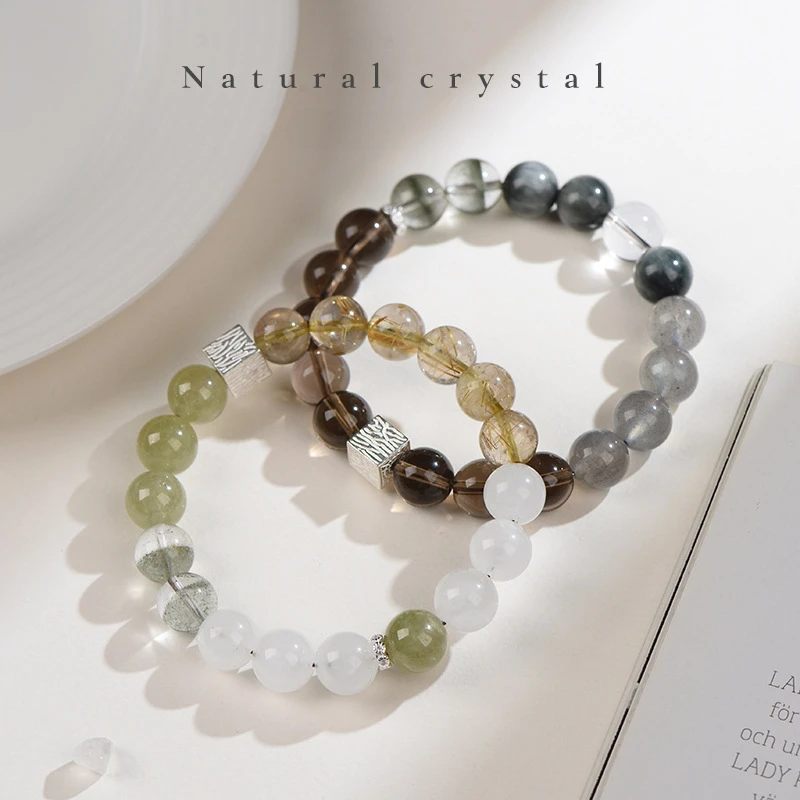 Couple Crystal Bracelet, Green Phantom Smoky Quartz Eagle Eye Stone, Matching Pair Gift, Birthstone Present
Couple Crystal Bracelet, Green Phantom Smoky Quartz Eagle Eye Stone, Matching Pair Gift, Birthstone Present