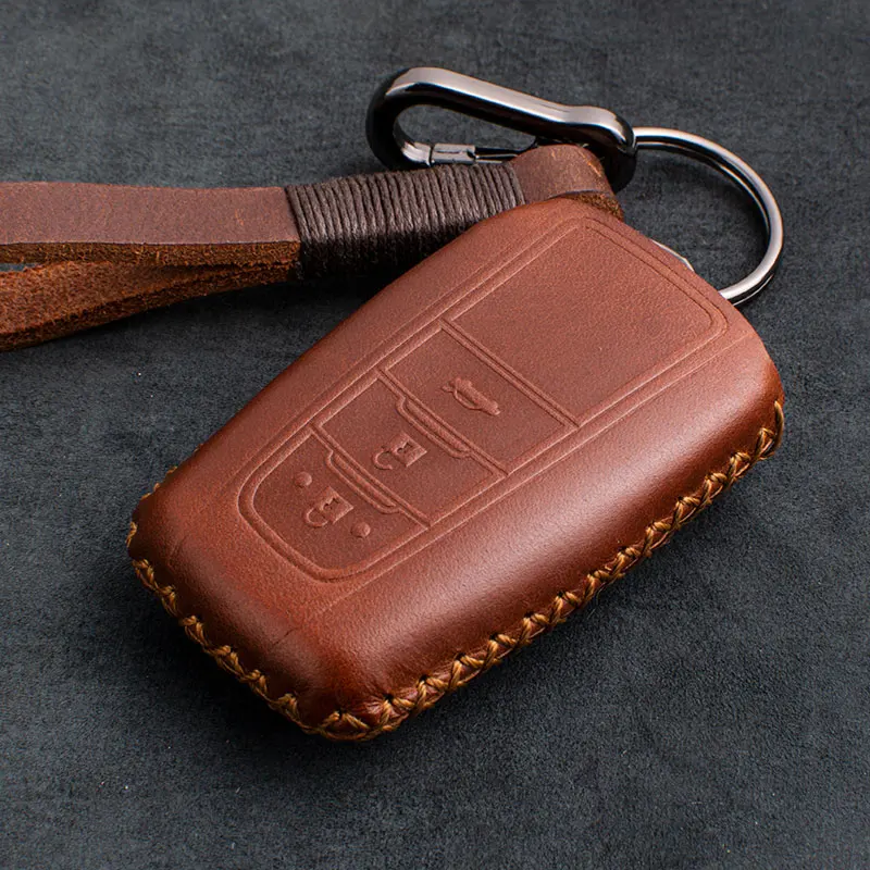 1 PCS Genuine Leather Hand Made Car Key Cover Fob Key Case For Toyota Camry C-HR CHR Land Cruiser Prado Corolla RAV4 key bag
1 PCS Genuine Leather Hand Made Car Key Cover Fob Key Case For Toyota Camry C-HR CHR Land Cruiser Prado Corolla RAV4 key bag