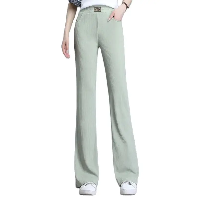 2023 New Ladies Ice Silk Micro-Pants Summer Thin High Waist Slim And Drooping Micro-Flared Pants Casual Temperament Women Pants
2023 New Ladies Ice Silk Micro-Pants Summer Thin High Waist Slim And Drooping Micro-Flared Pants Casual Temperament Women Pants