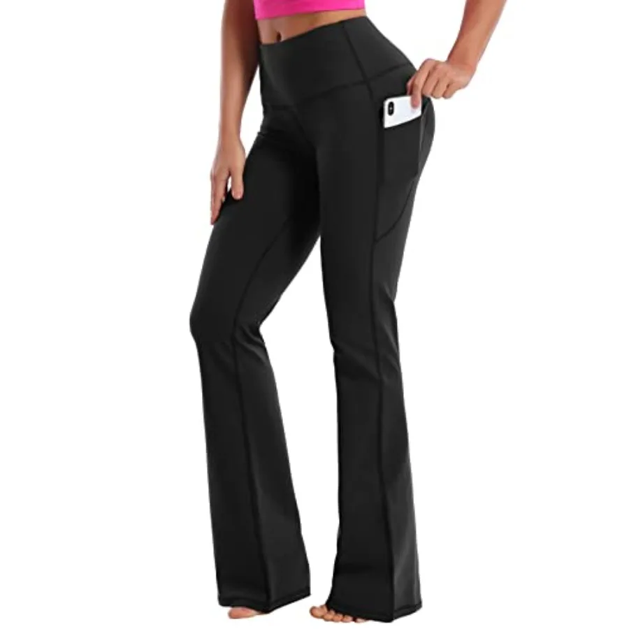 29"/31"/33"/35"/37" Women High Waist Bootlegs Yoga Pants Tummy Control Bootcut Workout Flared Out Pockets
29"/31"/33"/35"/37" Women High Waist Bootlegs Yoga Pants Tummy Control Bootcut Workout Flared Out Pockets