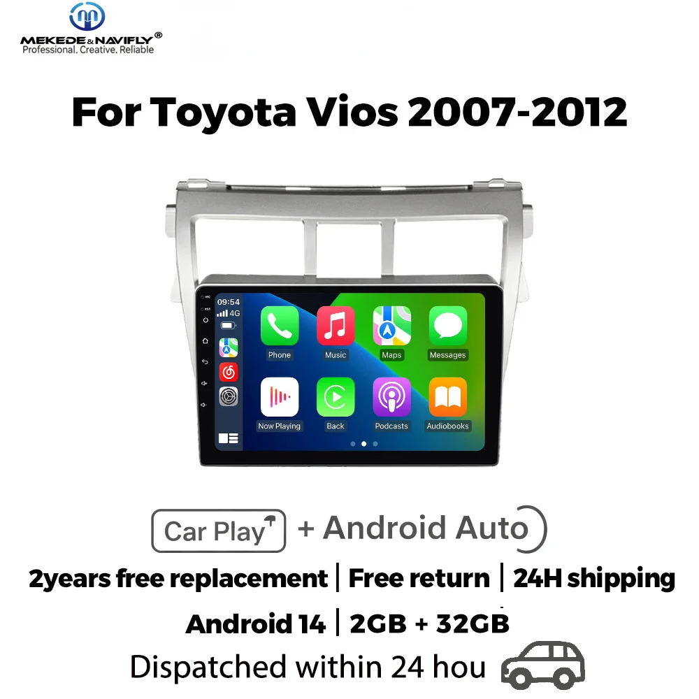 Интеллектуальная аудиосистема Android 14 для Toyota Vios Yaris 2007-2012, 2 Din, Carplay, IPS-экран, автомобильная магнитола, мультимедийный проигрыватель
Интеллектуальная аудиосистема Android 14 для Toyota Vios Yaris 2007-2012, 2 Din, Carplay, IPS-экран, автомобильная магнитола, мультимедийный проигрыватель