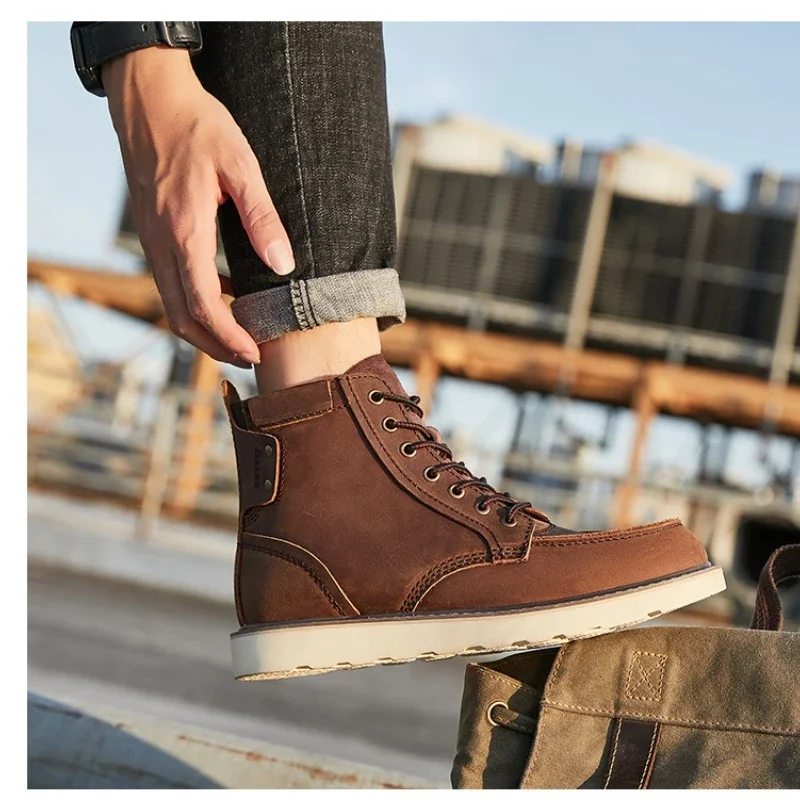 Retro Genuine Leather Work Boots for Men Outdoor High Top Casual Sneakers Fashion Breathable Male Western Hiking Tooling Boots
Retro Genuine Leather Work Boots for Men Outdoor High Top Casual Sneakers Fashion Breathable Male Western Hiking Tooling Boots
