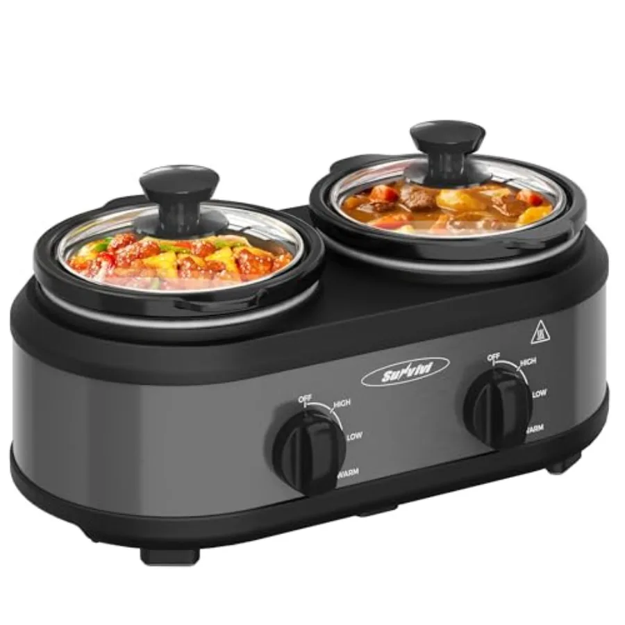 Dual Slow Cooker Buffet Servers and Warmer with 2 Removable Ceramic Pots Slow Cooker Food Warmer with Adjustable Temp and Glass
Dual Slow Cooker Buffet Servers and Warmer with 2 Removable Ceramic Pots Slow Cooker Food Warmer with Adjustable Temp and Glass