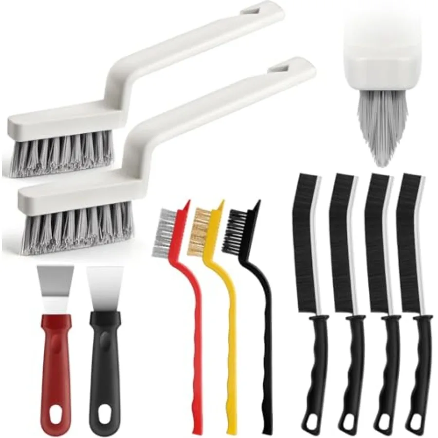 11Pcs V-Shaped Grout Cleaning Brush Set, with Stiff Bristles Crevice Cleaning Brush and Steel Scraper, Deep Cleaning Supplies f
11Pcs V-Shaped Grout Cleaning Brush Set, with Stiff Bristles Crevice Cleaning Brush and Steel Scraper, Deep Cleaning Supplies f
