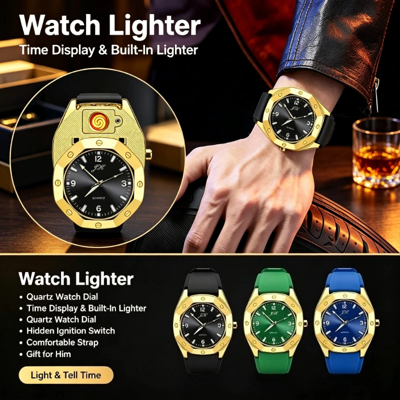 New Windproof Metal Wrist Watch Igniter, USB Recharge Cigarette Lighter, Exquisite Daily Smoking Accessory Gift For Men
New Windproof Metal Wrist Watch Igniter, USB Recharge Cigarette Lighter, Exquisite Daily Smoking Accessory Gift For Men