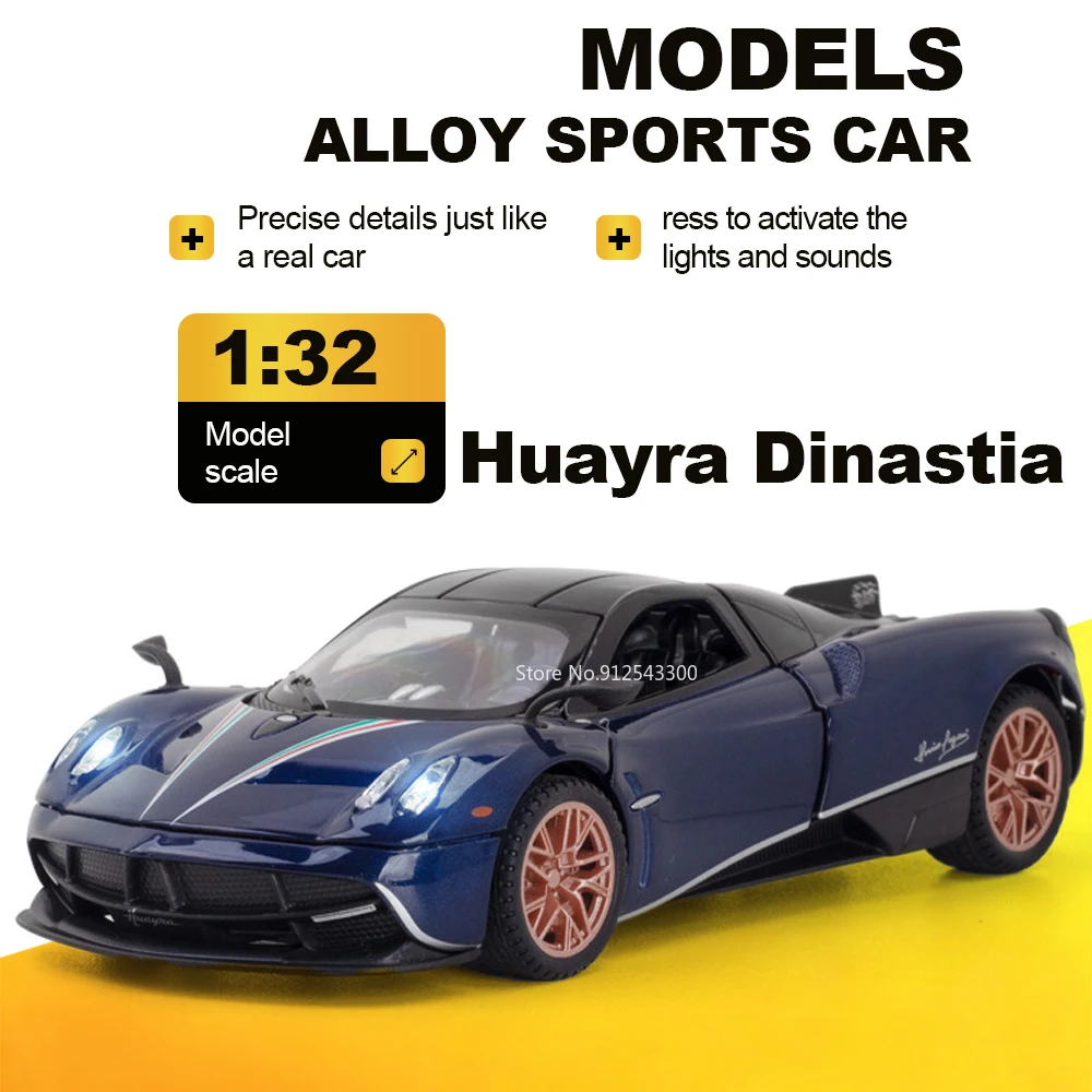 1:32 Huayra Dinastia Huayra BC Car Model Toy Doors Opened Sound Light Models Pull Back Rubber Tires Vehicle for Kids Unique Gift
1:32 Huayra Dinastia Huayra BC Car Model Toy Doors Opened Sound Light Models Pull Back Rubber Tires Vehicle for Kids Unique Gift