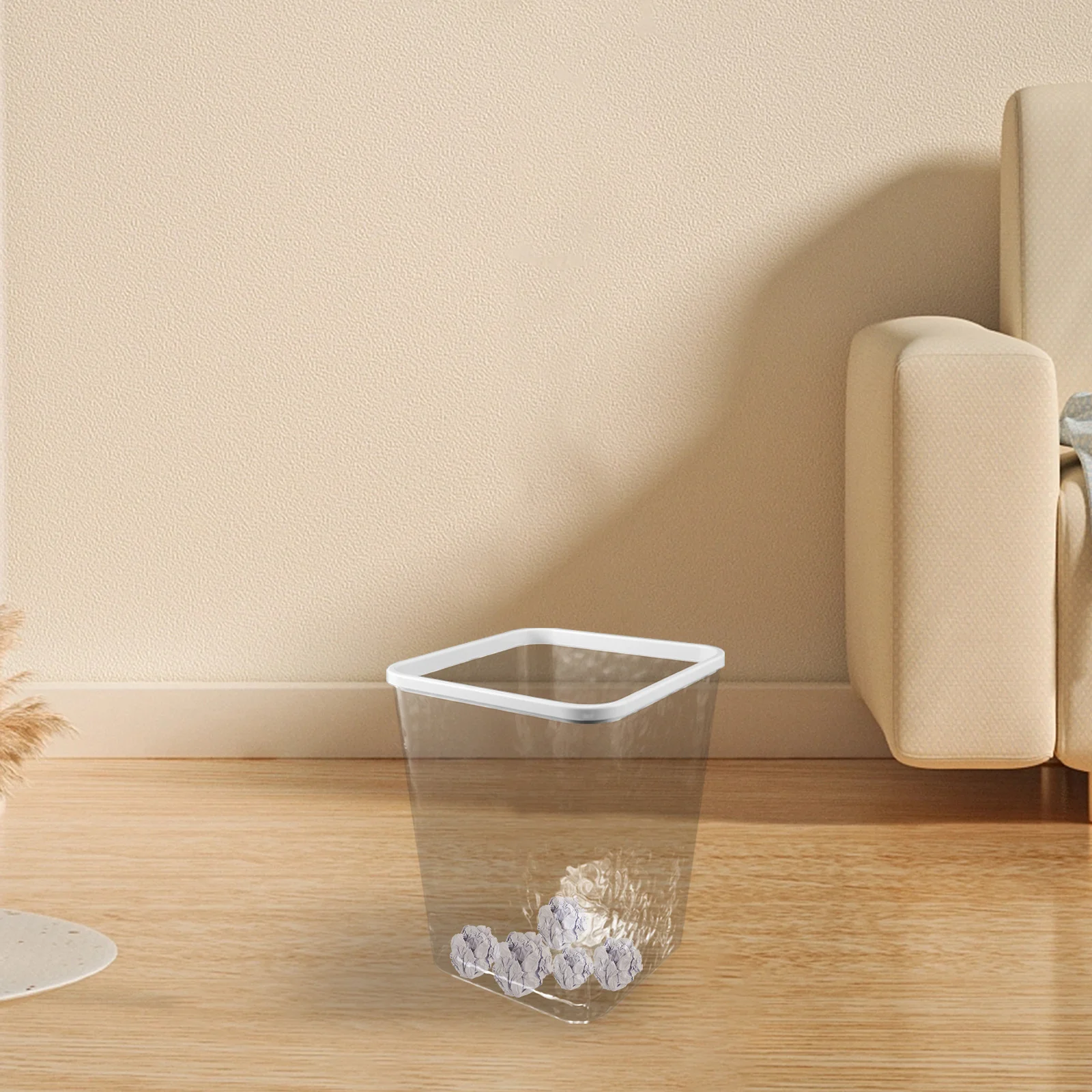 Transparent Kitchen Trash Can Large Capacity Modern Garbage Bin for Bathroom Living Room Under Sink Waste Container
Transparent Kitchen Trash Can Large Capacity Modern Garbage Bin for Bathroom Living Room Under Sink Waste Container