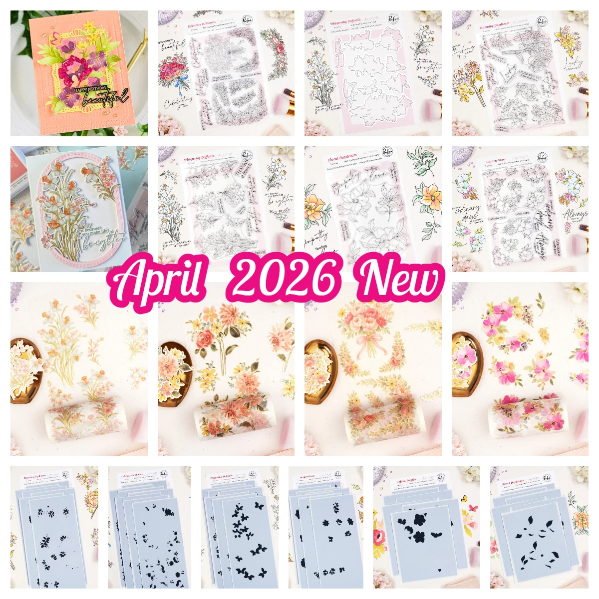 Pink Fresh Golden Poppies Celebrate in Blooms Whispering Daffodils Stamp Dies Stencils DIY Florals Notion Story Lace 2026 April
Pink Fresh Golden Poppies Celebrate in Blooms Whispering Daffodils Stamp Dies Stencils DIY Florals Notion Story Lace 2026 April