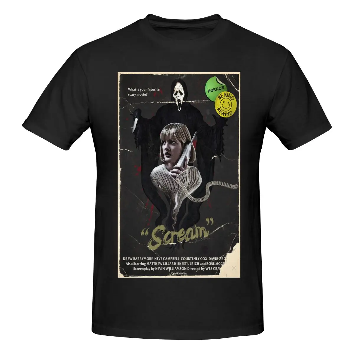 Funny Scream Vintage Movie Men's T-shirt Printed Tops are loose and slim fit Women's T-shirts
Funny Scream Vintage Movie Men's T-shirt Printed Tops are loose and slim fit Women's T-shirts