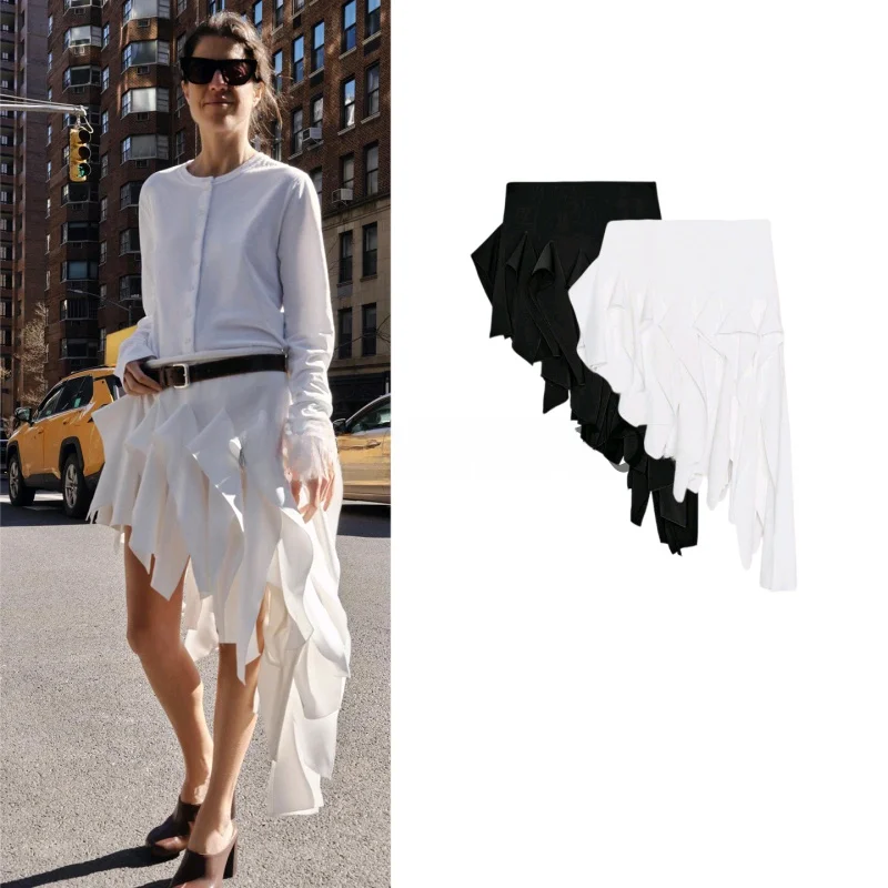 Spring New Women's Midi Skirt Asymmetric Hem mid Waist Layered Decoration Ins Style Polyester Fiber Standard Fit 2026
Spring New Women's Midi Skirt Asymmetric Hem mid Waist Layered Decoration Ins Style Polyester Fiber Standard Fit 2026