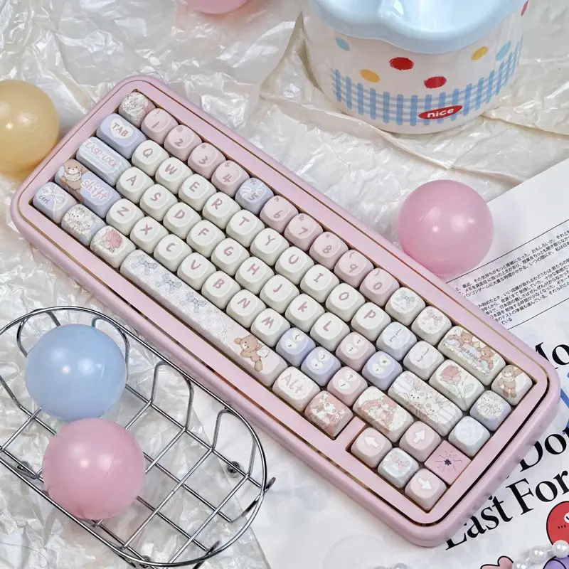 Angel cute keycap pink cute high-value DIY five-sided hot sublimation suitable for girls mechanical keyboard
Angel cute keycap pink cute high-value DIY five-sided hot sublimation suitable for girls mechanical keyboard