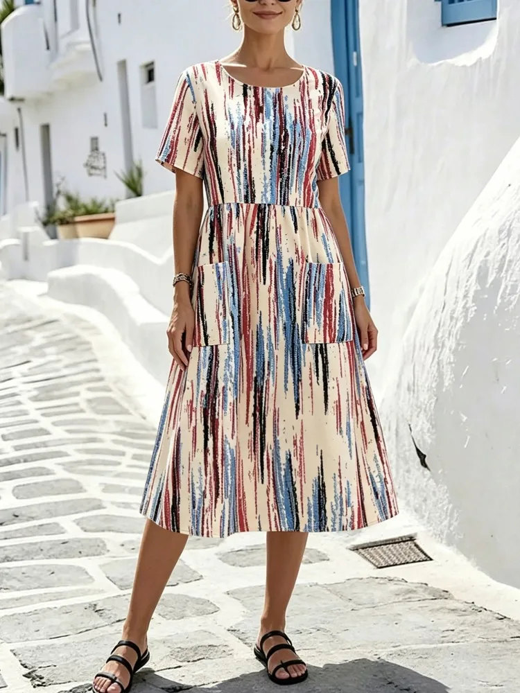 XL-4XL Plus Size Clothes Dresses Women Robes Summer Short Sleeve Street Style Casual 3XL 4XL Big Size Midi Dress Oversize
XL-4XL Plus Size Clothes Dresses Women Robes Summer Short Sleeve Street Style Casual 3XL 4XL Big Size Midi Dress Oversize