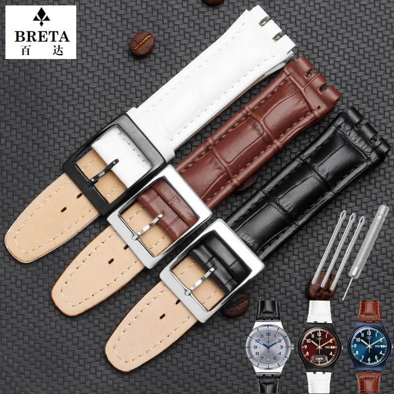 for SWATCH Watch Strap 17mm 19mm Genuine Leather Bracelet Men Women black brown white Waterproof Sport Replacement Watchband
for SWATCH Watch Strap 17mm 19mm Genuine Leather Bracelet Men Women black brown white Waterproof Sport Replacement Watchband