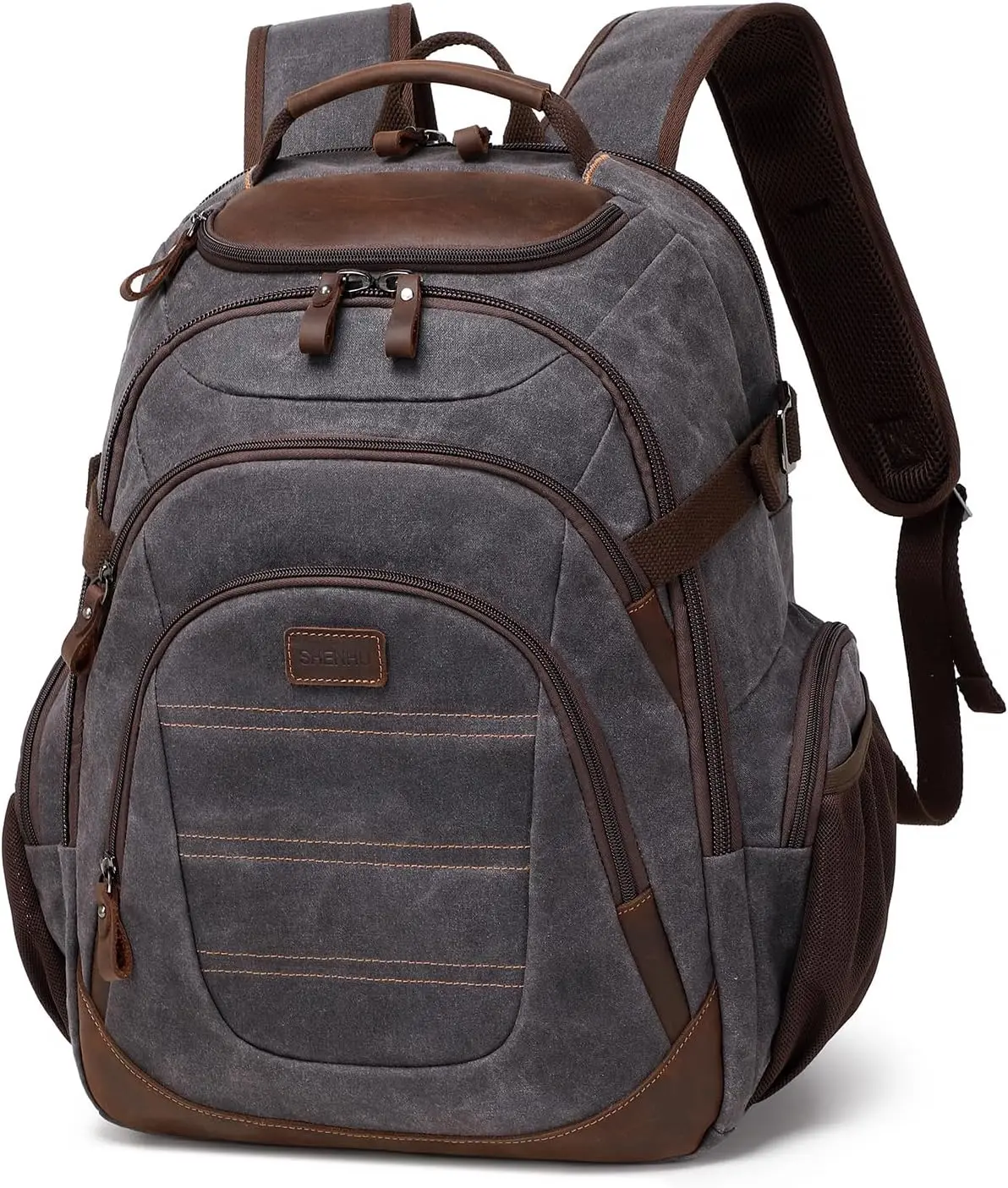 17.3" Laptop Backpack Waxed Canvas Travel Business Daypack for Men Women Black Gray
17.3" Laptop Backpack Waxed Canvas Travel Business Daypack for Men Women Black Gray