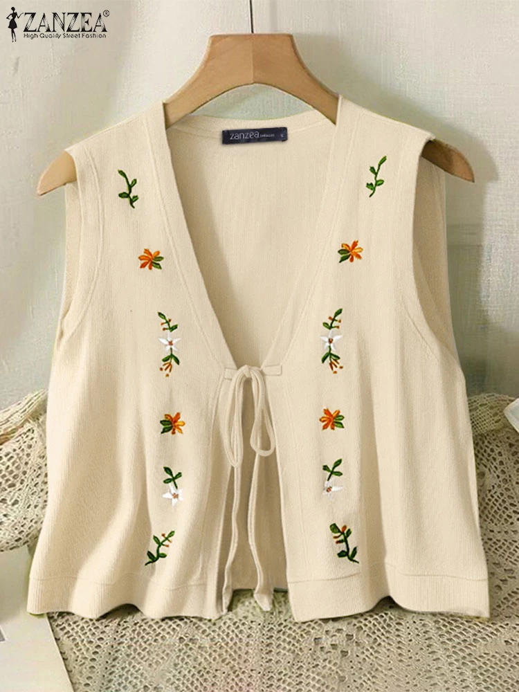 ZANZEA Vests Women Sleeveless V-Neck Casual Tops 2025 Fashion Summer Coats Bandage Floral Printed Loose Vests Ladies Shirts
ZANZEA Vests Women Sleeveless V-Neck Casual Tops 2025 Fashion Summer Coats Bandage Floral Printed Loose Vests Ladies Shirts