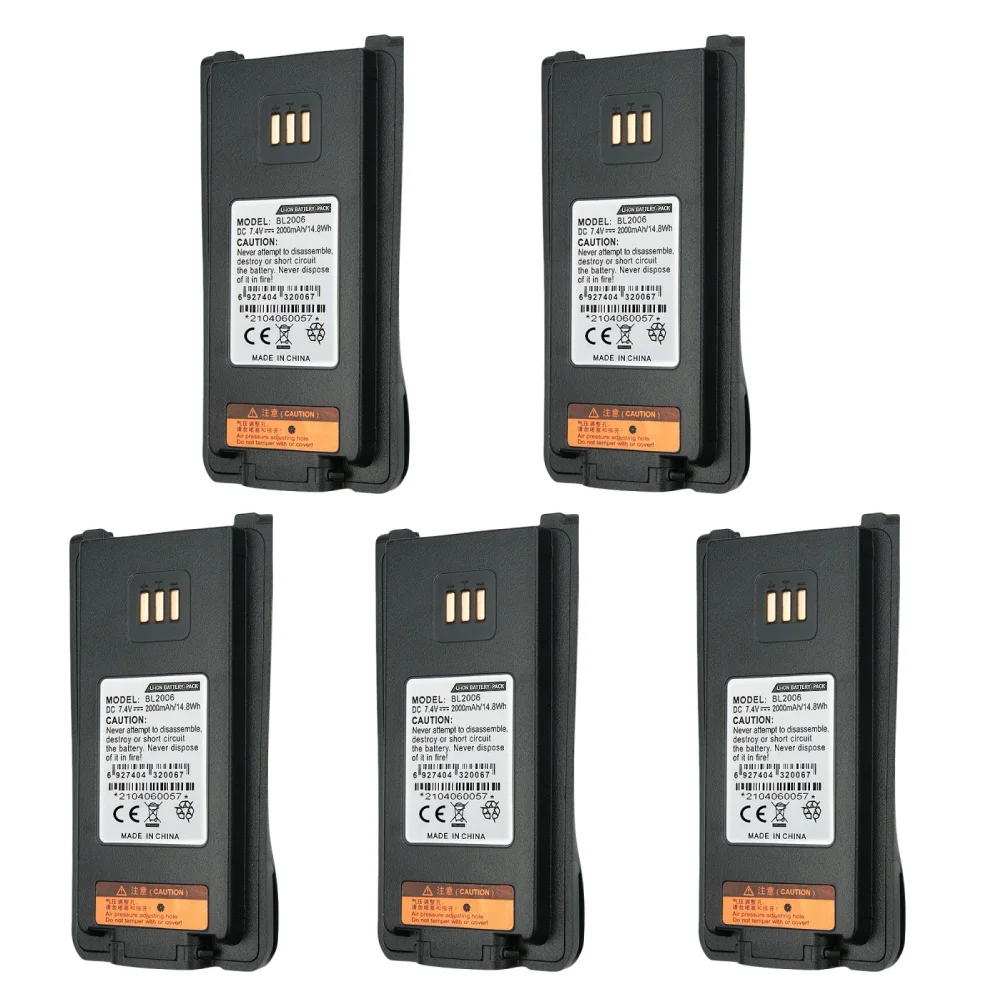 5 шт., 2000 мАч, сменный аккумулятор HYT BL2006 для Hytera DMR PD700 PD702 PD705 PD780 PD780G PD782 BL2008 BL2503, двустороннее радио
5 шт., 2000 мАч, сменный аккумулятор HYT BL2006 для Hytera DMR PD700 PD702 PD705 PD780 PD780G PD782 BL2008 BL2503, двустороннее радио