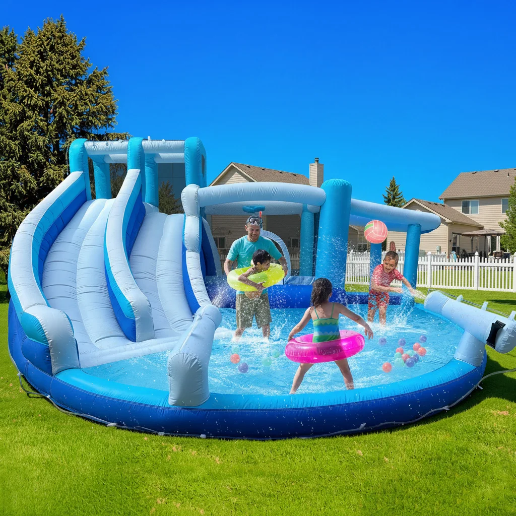 Water Slide for Adults &Kids Double Water Slides Inflatable Bounce House Water Slide Water Park, Kids Bouncy House
Water Slide for Adults &Kids Double Water Slides Inflatable Bounce House Water Slide Water Park, Kids Bouncy House