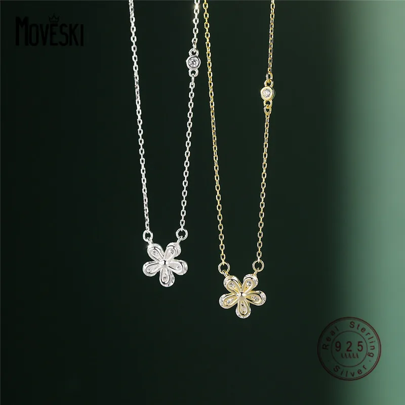 MOVESKI 925 Sterling Silver Korean INS Simple Flower Pendant Necklace Women High Quality Birthday Gift Jewelry
MOVESKI 925 Sterling Silver Korean INS Simple Flower Pendant Necklace Women High Quality Birthday Gift Jewelry