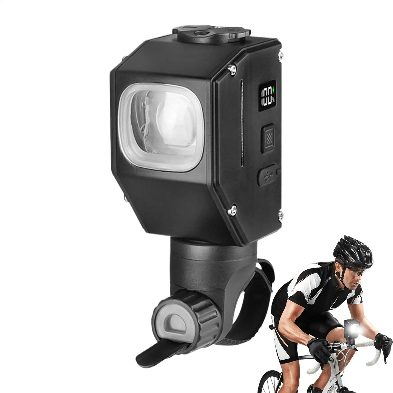 Перезаряжаемый велосипедный фонарь на 2000 люмен, передний велосипедный фонарик, 8 режимов USB для ночной езды на велосипеде, горной дороги, поездок на работу 
Перезаряжаемый велосипедный фонарь на 2000 люмен, передний велосипедный фонарик, 8 режимов USB для ночной езды на велосипеде, горной дороги, поездок на работу