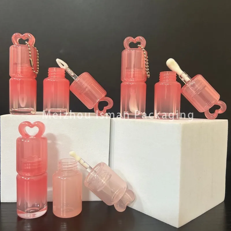 50Pcs Empty Gradient Pink 3ml Heart-Shaped Lip Gloss Container Key Chain Clear Lipgloss Packaging Tubes with Big Brush Wand
50Pcs Empty Gradient Pink 3ml Heart-Shaped Lip Gloss Container Key Chain Clear Lipgloss Packaging Tubes with Big Brush Wand