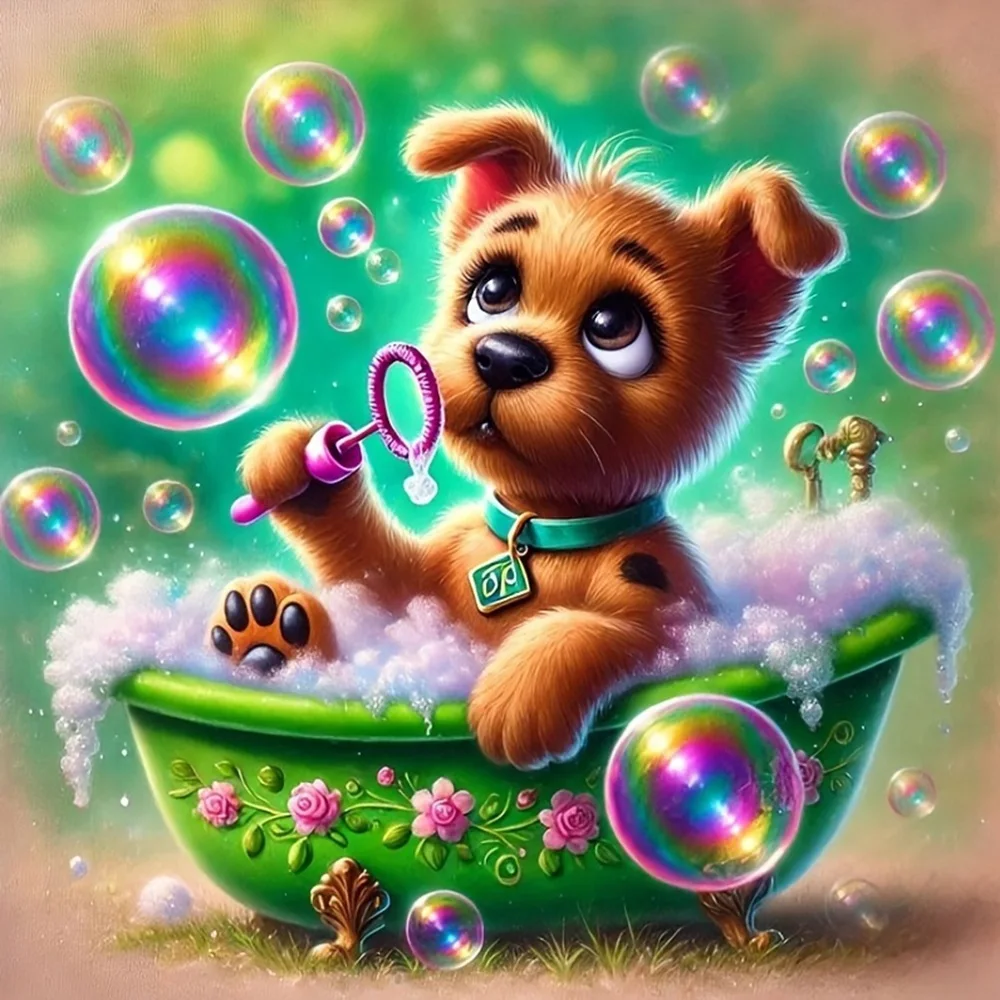 EverShine DIY 5D Diamond Painting Dog Bathtub Full Drill Embroidery Bubble Bath Mosaic Puppy Animal Creative Leisure Home Decor
EverShine DIY 5D Diamond Painting Dog Bathtub Full Drill Embroidery Bubble Bath Mosaic Puppy Animal Creative Leisure Home Decor