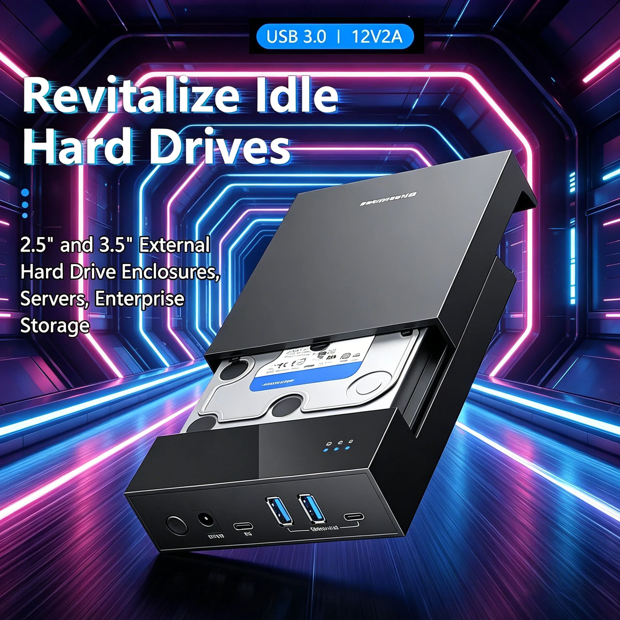 Sturdy 2.5/3.5 HDD/SSD Enclosure with USB3.0 HUB support 18TB TYPE C TO SATA Adapter tool free HDD case with 12V Power ada
Sturdy 2.5/3.5 HDD/SSD Enclosure with USB3.0 HUB support 18TB TYPE C TO SATA Adapter tool free HDD case with 12V Power ada