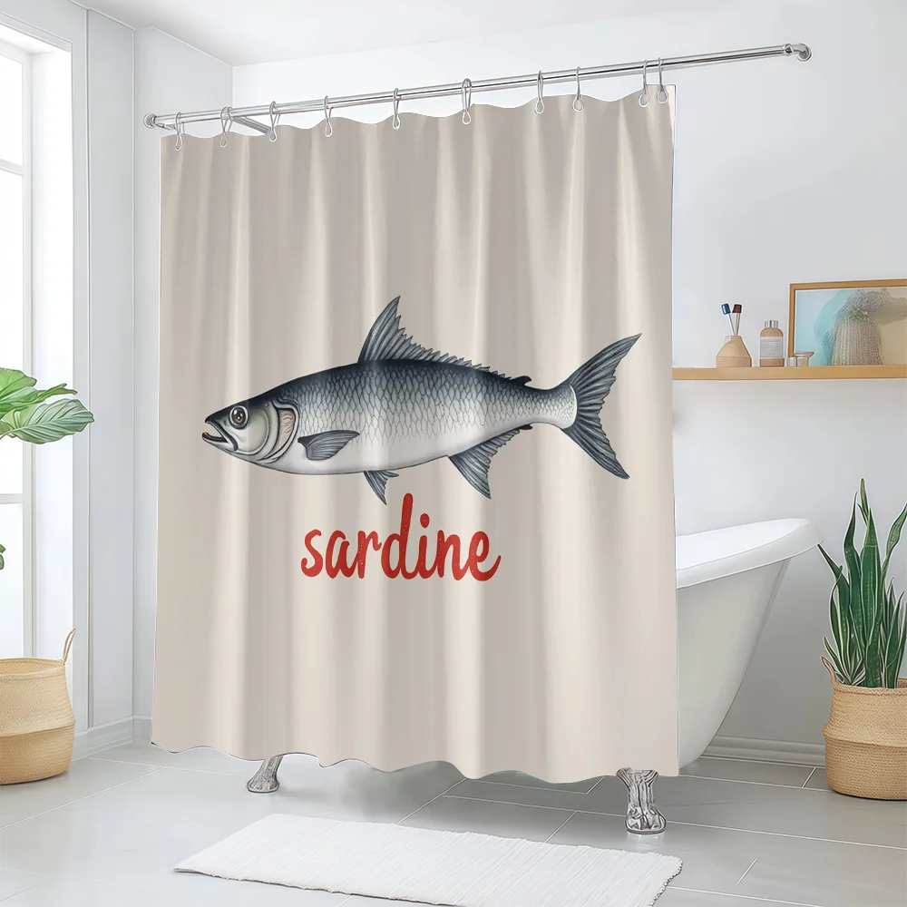Sardine Fish Shower Curtain Bathroom Decor Funny Kitchen Nautical Coastal Home Accessory
Sardine Fish Shower Curtain Bathroom Decor Funny Kitchen Nautical Coastal Home Accessory