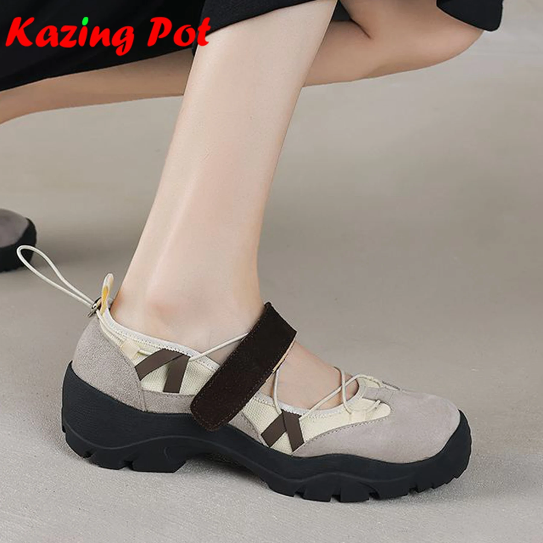 Krazing Pot Cow Suede Square Toe Med Heels Summer Sandals Military Style Big Size 42 Oriental Style Women Shallow Casual Shoes
Krazing Pot Cow Suede Square Toe Med Heels Summer Sandals Military Style Big Size 42 Oriental Style Women Shallow Casual Shoes