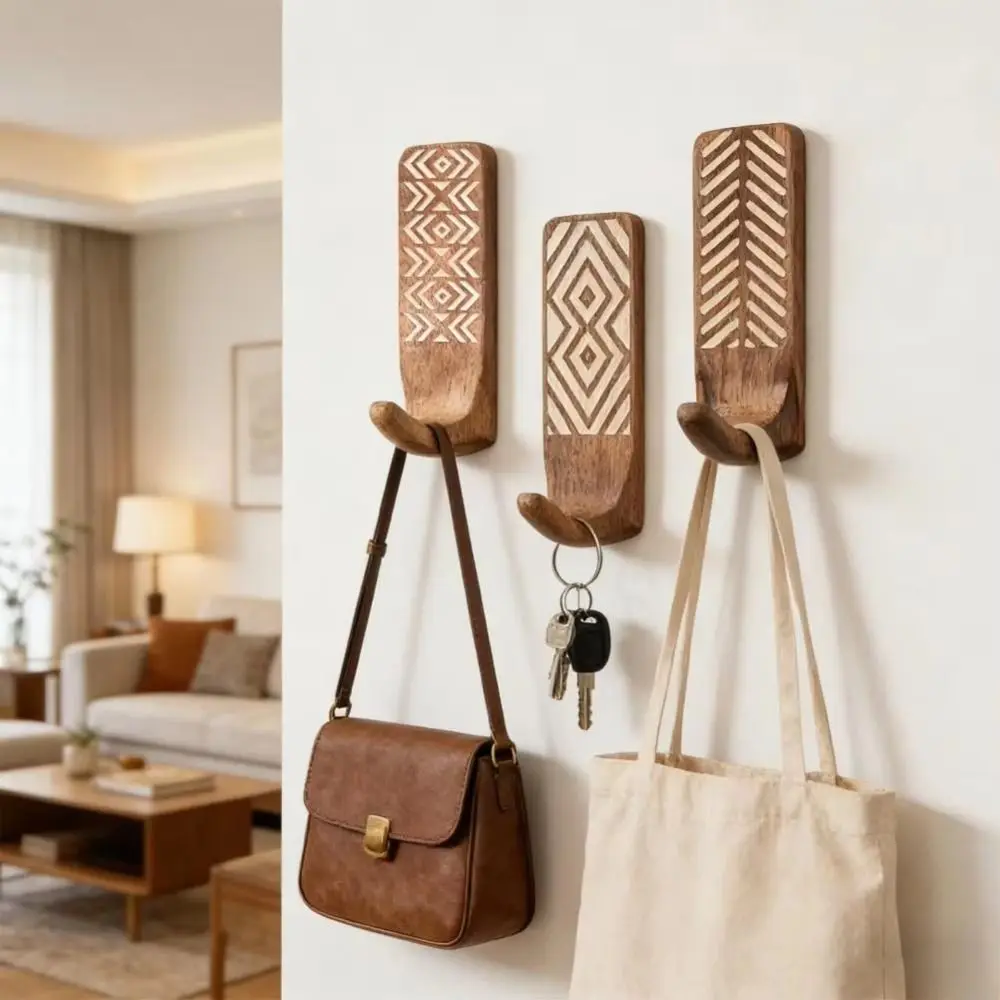 3pcs Space Saving Wooden Wall Hooks High Load-bearing Capacity Sturdy Wall Hanging Hanger Unique Easy To Install Home Organizer
3pcs Space Saving Wooden Wall Hooks High Load-bearing Capacity Sturdy Wall Hanging Hanger Unique Easy To Install Home Organizer
