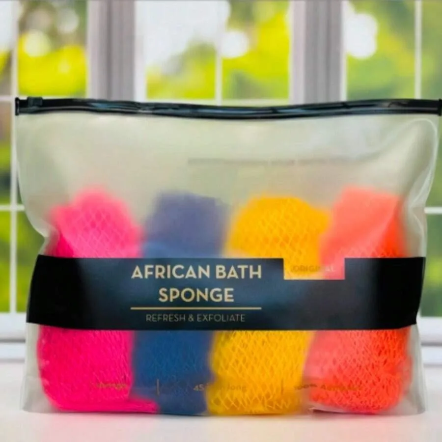 4 Piece African Exfoliating Net Sponge Long African Bath Sponge, Authentic Ethically Sourced From Nigeria, Great For Daily Use
4 Piece African Exfoliating Net Sponge Long African Bath Sponge, Authentic Ethically Sourced From Nigeria, Great For Daily Use