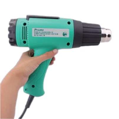 Pro'sKit SS-615H industrial hot air gun high-power digital display baking gun film special heat shrinkable tube blowing.
Pro'sKit SS-615H industrial hot air gun high-power digital display baking gun film special heat shrinkable tube blowing.