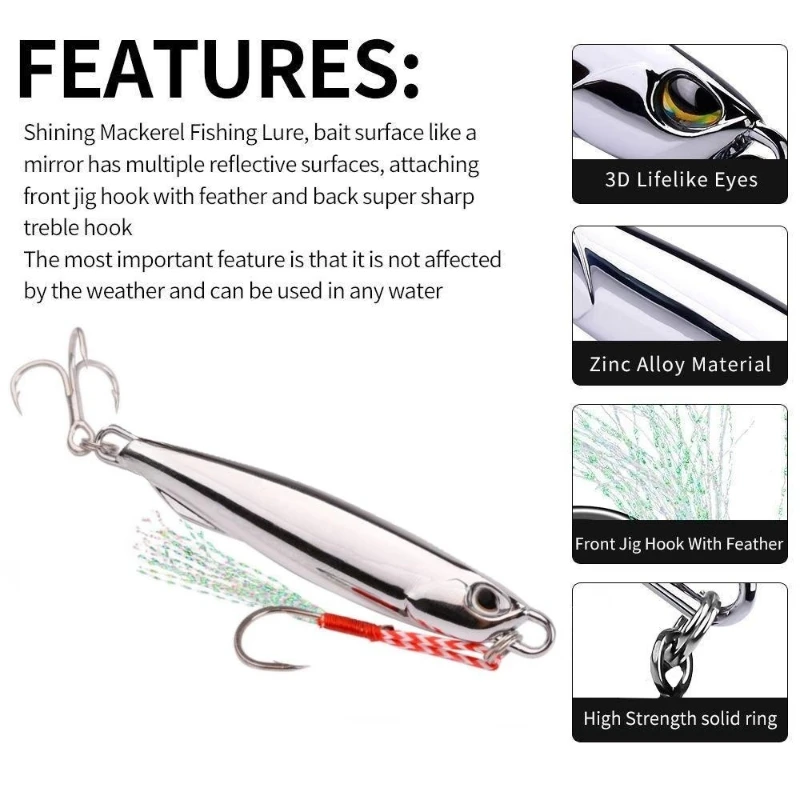 Lure Electroplating Freshwater Fishing For Bass And Bighead Carp Iron Plate With Sequins Long-range Fishing Bait Equipment 
Lure Electroplating Freshwater Fishing For Bass And Bighead Carp Iron Plate With Sequins Long-range Fishing Bait Equipment
