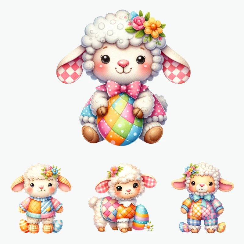 2PCS Cute Lamb Easter Egg Pattern iron on patches DTF Patches for clothes Iron-on transfers for clothing heat transfer sticker
2PCS Cute Lamb Easter Egg Pattern iron on patches DTF Patches for clothes Iron-on transfers for clothing heat transfer sticker