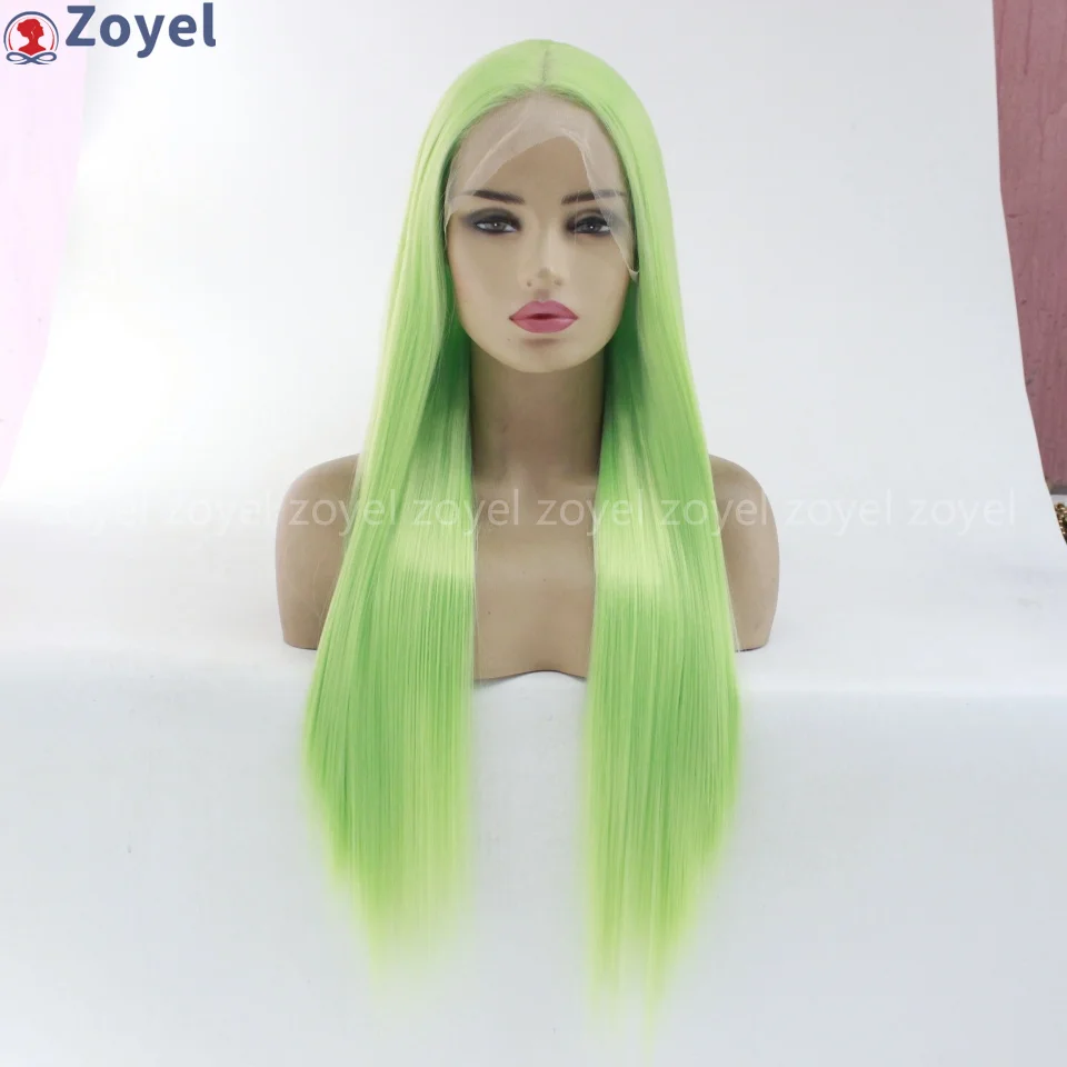 Fruit green Dark gray Lace Front Wig Synthetic Hair Wig for Women Middle Part Long Straight Hair Heat Resistant Fiber Wig 24"
Fruit green Dark gray Lace Front Wig Synthetic Hair Wig for Women Middle Part Long Straight Hair Heat Resistant Fiber Wig 24"