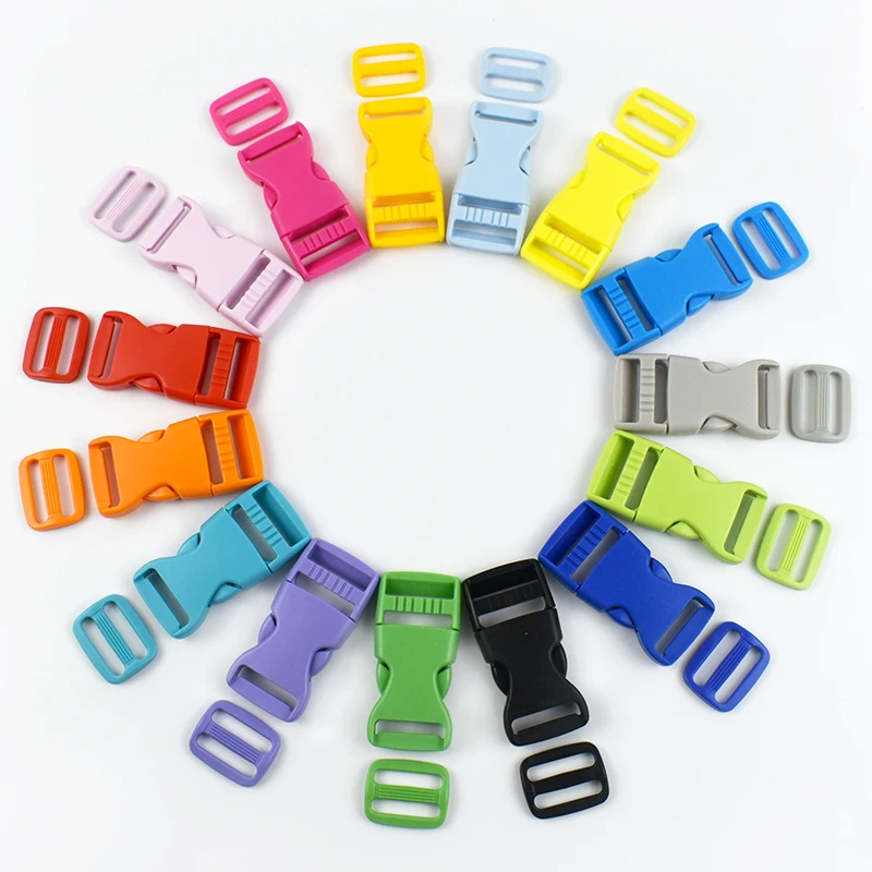 5/10Sets 15/20/25mm Webbing Plastic Buckle Strap Side Release Tri-Glide Slider Hook Ring for Bag DIY Pet Collar Closure Buckles
5/10Sets 15/20/25mm Webbing Plastic Buckle Strap Side Release Tri-Glide Slider Hook Ring for Bag DIY Pet Collar Closure Buckles