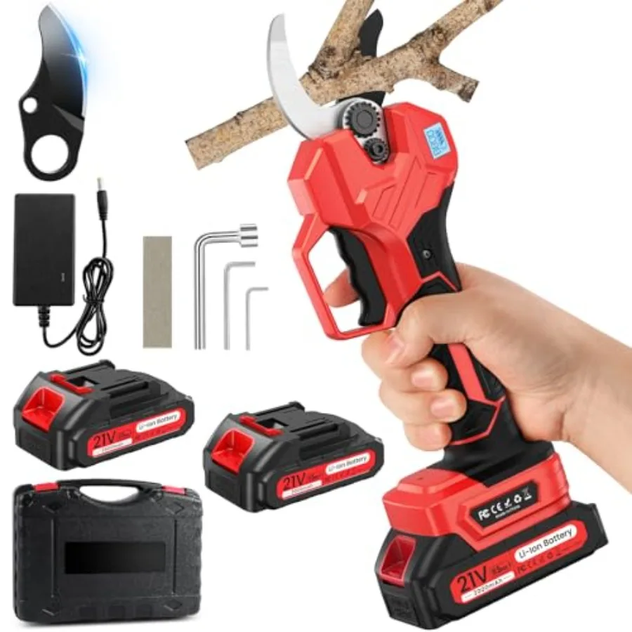 Electric Pruning Shears -1000W Brushless Motor Cutting 2 inch Diameter Professional Gardening Electric ShearsHeavy Duty Branch
Electric Pruning Shears -1000W Brushless Motor Cutting 2 inch Diameter Professional Gardening Electric ShearsHeavy Duty Branch