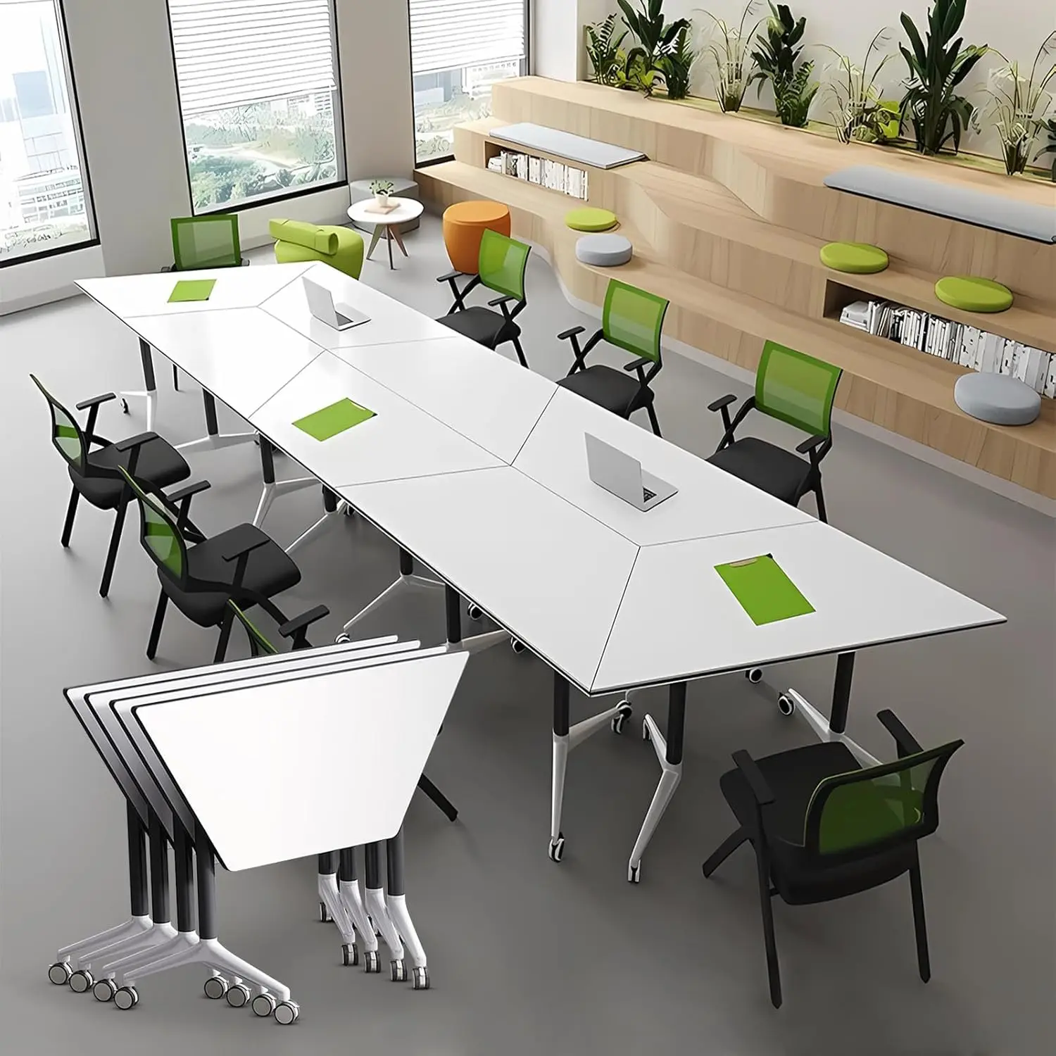 Conference Room Table Foldable Flip Top Mobile Training Table,combinable trapezoidal Conference Table Computer, Customized
Conference Room Table Foldable Flip Top Mobile Training Table,combinable trapezoidal Conference Table Computer, Customized