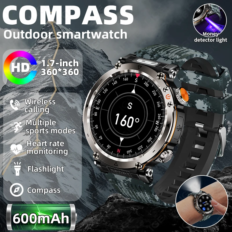LIGE 2025 New Bluetooth Call LED Flashlight Compass Smart Watch Outdoor Sports Fitness Tracker Heart Rate Monitor Smartwatch Men
LIGE 2025 New Bluetooth Call LED Flashlight Compass Smart Watch Outdoor Sports Fitness Tracker Heart Rate Monitor Smartwatch Men