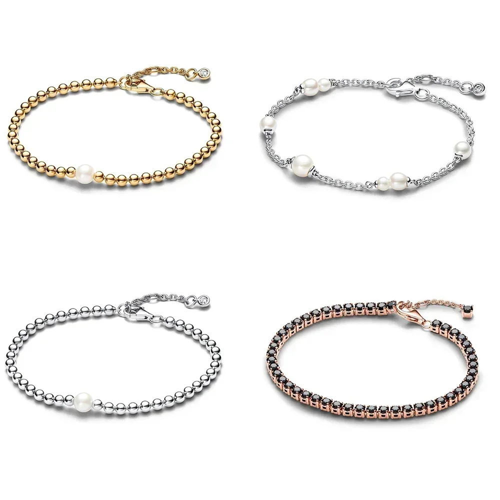 2024 New 925 Sterling Silver pretty Black Sparkling Tennis Bracelet Pearl & Beads Chain Bracelets Fit Women Gifts
2024 New 925 Sterling Silver pretty Black Sparkling Tennis Bracelet Pearl & Beads Chain Bracelets Fit Women Gifts