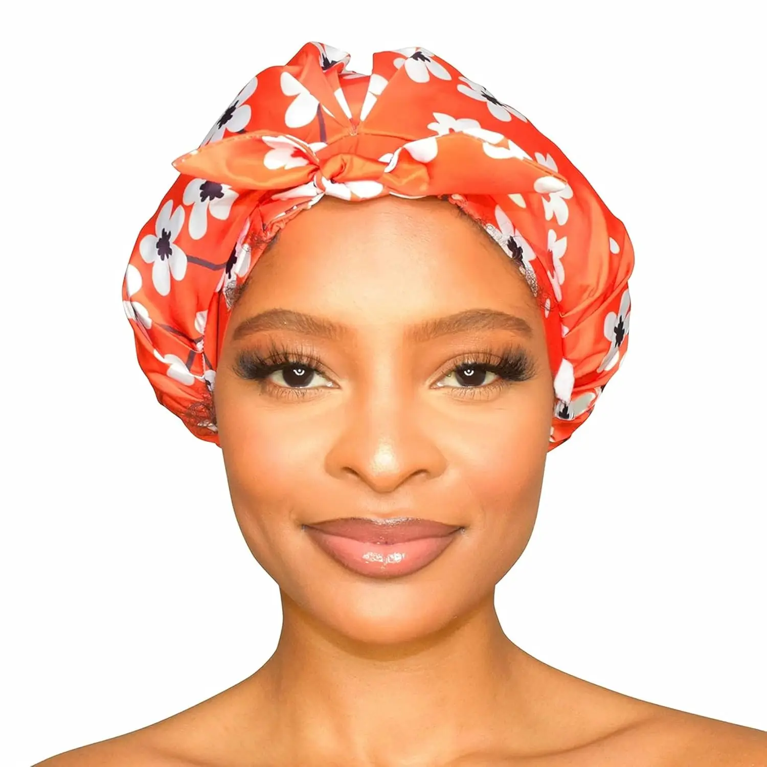 Luxury Shower Cap For Women - 100% Waterproof, Reusable, Washable & Breathable Shower Caps - Clementine
Luxury Shower Cap For Women - 100% Waterproof, Reusable, Washable & Breathable Shower Caps - Clementine