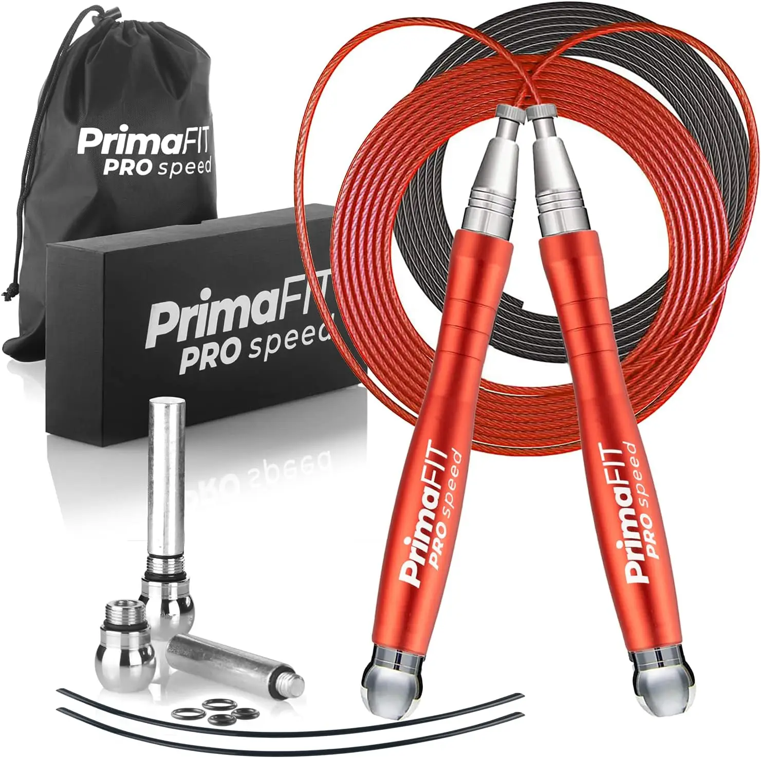 Adjustable Speed Skipping Rope with Weighted Aluminium Handles for Boxing,Fitness Workouts - Includes Spare Cable and Carry Bag
Adjustable Speed Skipping Rope with Weighted Aluminium Handles for Boxing,Fitness Workouts - Includes Spare Cable and Carry Bag