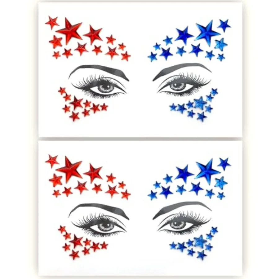 Independence Day Face Gems, 4th July Fece jewelry Red Blue Star Tattoo Sticker rhinestones for Women Parade Makeup Party Decora
Independence Day Face Gems, 4th July Fece jewelry Red Blue Star Tattoo Sticker rhinestones for Women Parade Makeup Party Decora