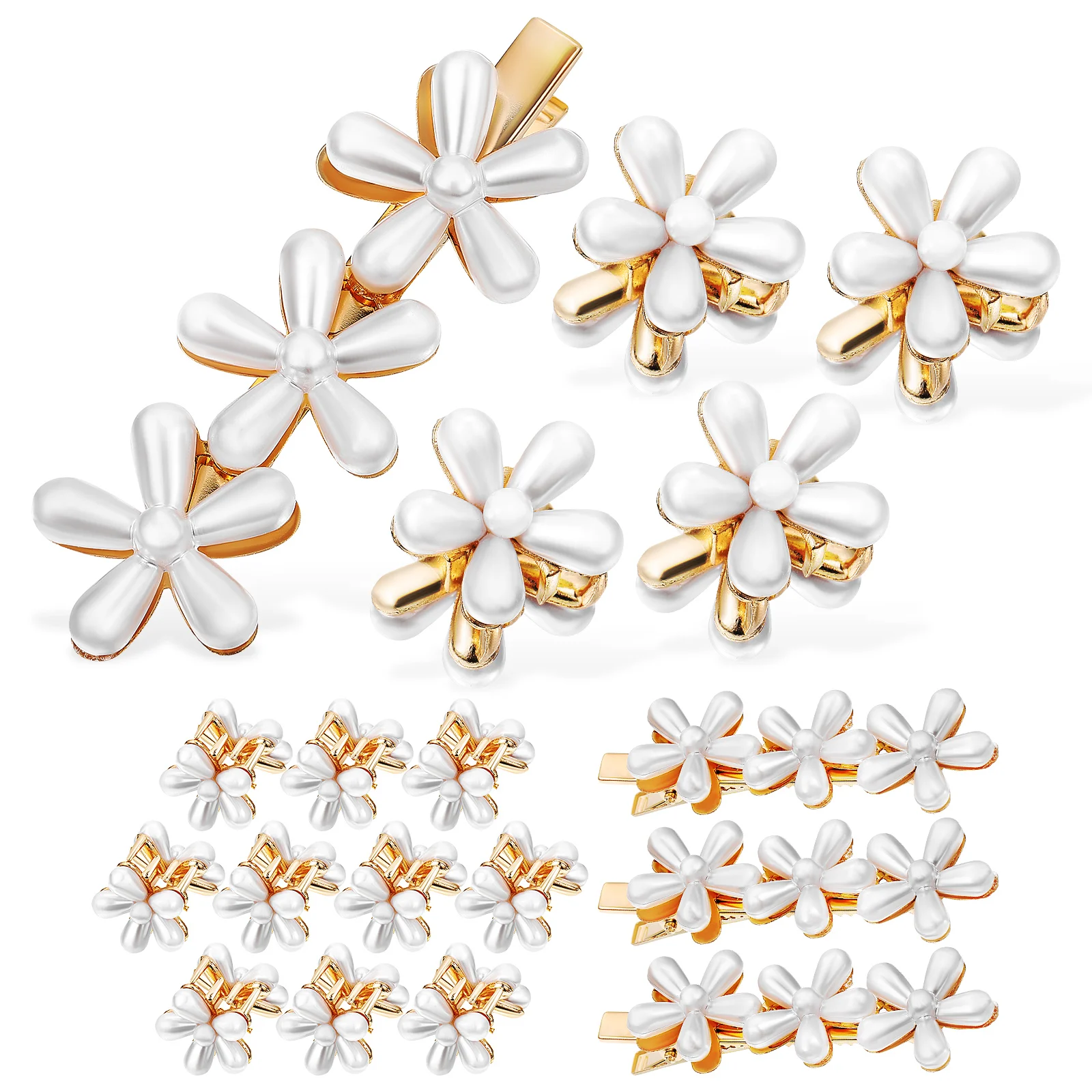 14 Pcs Pearl Flower Hair Clips Alloy Mini Faux Claw Clips for Women Girls Styling Thick Hair Curls Bangs Accessories Wedding
14 Pcs Pearl Flower Hair Clips Alloy Mini Faux Claw Clips for Women Girls Styling Thick Hair Curls Bangs Accessories Wedding
