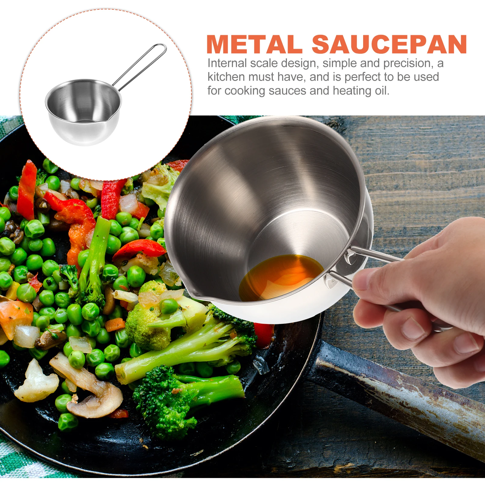 Stainless Steel Pouring Oil Pot Stainless Pan For Oil Small Saucepan 300ml Long H Kitchen Cooking Pan For Sauces Milk
Stainless Steel Pouring Oil Pot Stainless Pan For Oil Small Saucepan 300ml Long H Kitchen Cooking Pan For Sauces Milk