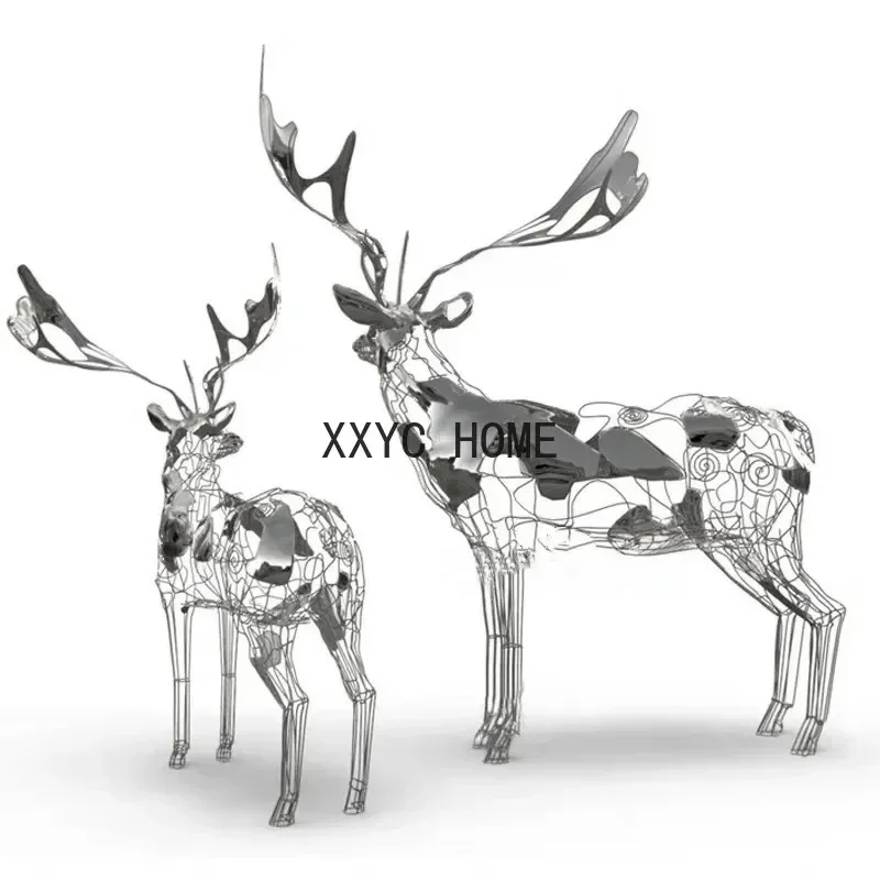 Lawn Courtyard Stainless Steel Hollow Deer Sculpture Hotel Outdoor Large Floor Ornaments
Lawn Courtyard Stainless Steel Hollow Deer Sculpture Hotel Outdoor Large Floor Ornaments